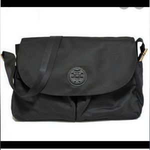 Tory Burch Black Messenger Nylon Diaper Baby Bag